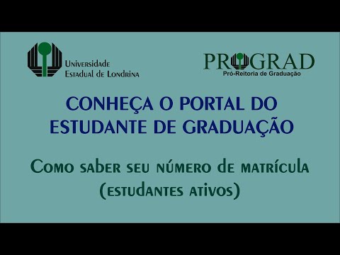 Como saber seu número de matrícula (estudantes ativos)