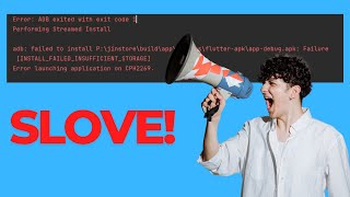 Error adb exited with exit code 1 performing streamed install in flutter