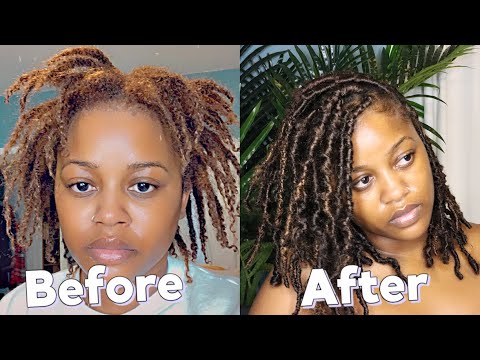 DISTRESSED FAUX LOCS OVER MY STARTER LOC | VERY DETAILED - YouTube