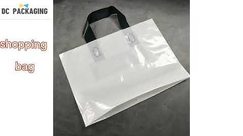 Promotional Logo Printed Packaging shopping 2020 PE plastic tote bag custom with soft loop handle