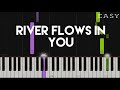 River flows in you  yiruma  easy piano tutorial