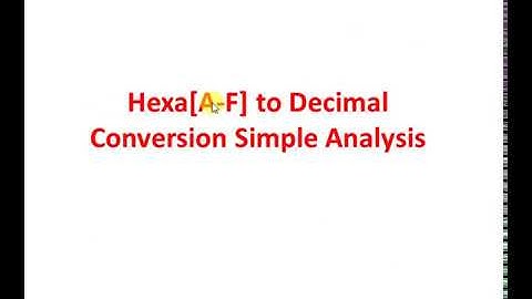Microprocessor Assembly language Hexa [A -F] to decimal conversion