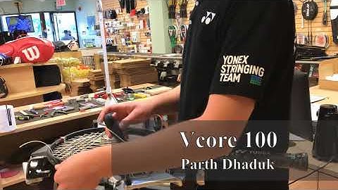 Time Lapse: How to String a Yonex Vcore 100 Tennis Racquet (Parth Dhaduk)