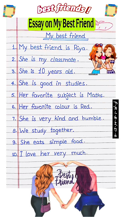 10 Lines Essay On My Best Friend || my best friend essay || handwriting || improve handwriting ||