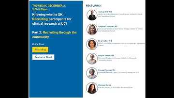 Workforce Development UCI ICTS Participant Recruitment 12-02-2021