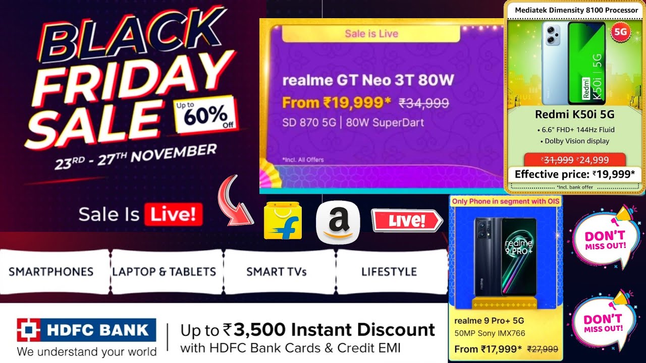 Flipkart Black Friday Sale Date & Bank Offer 🔥 Amazon Black Friday Sale
