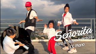Señorita (CC piano cover) - Shawn Mendes \& Camila Cabello Dance | Ranz and Niana and Natalia