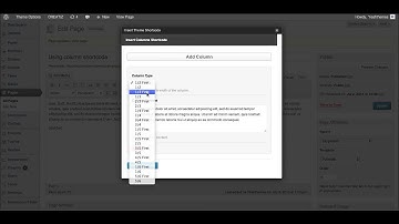 Using column shortcode