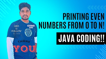 Java Loops in Action: Printing Even Numbers from 0 to N!
