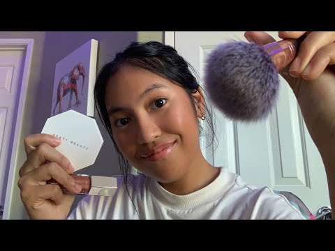 ASMR fast and aggressive makeup application in 1 minute 💜