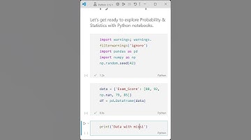 Python Jupyter Notebook Setup for Probability and Statistics