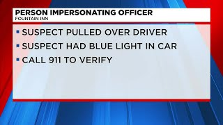 Police warn community about individual impersonating officer