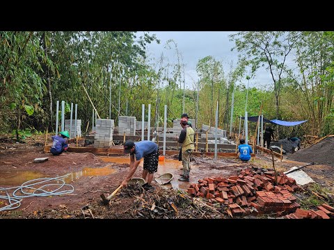 UPDATE SORE INI HUJAN GERIMIS TUKANG DAN KENEK TETAP LANJUT KERJA...