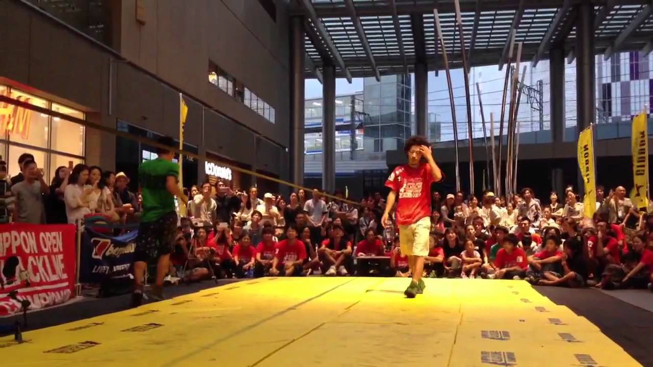 第3回 日本オープンスラックライン選手権大会 決勝 Gappai Vs Tatsuya Youtube