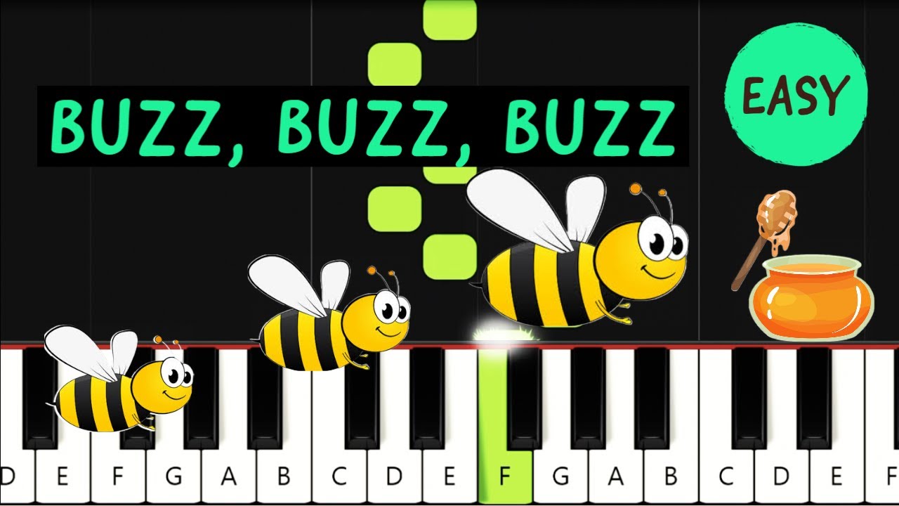 Buzz, Buzz, Buzz Piano Tutorial (EASY) YouTube