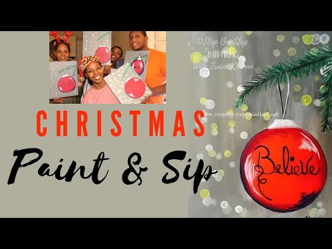 Christmas Sip N' Paint Experience Box Christmas Gift Christmas