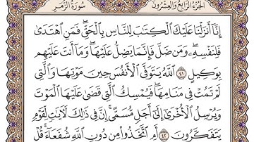 الشيخ علي جابر - سورة الزمر مكتوبة