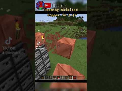 Farming Oxidized Copper in 1.17 | Minecraft #Shorts - YouTube