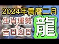 【古柏論命每月運勢+吉日凶日】2024年農曆二月(陽曆2024年3/10 ~ 4/8)生肖運勢分享 -  龍