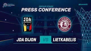 JDA Dijon v Lietkabelis - Press Conference - Basketball Champions League 2018