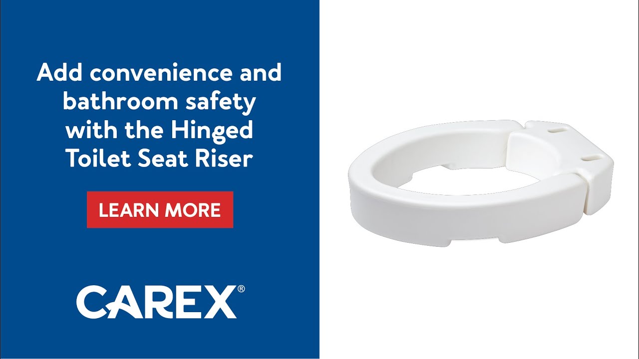 Carex Hinged Toilet Seat Riser (Elongated)