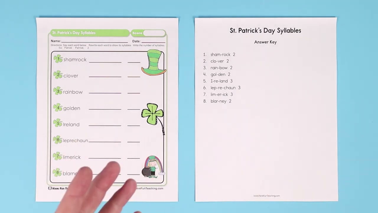 Syllable Worksheets Word Syllable Worksheets For Preschool And
