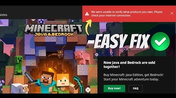 Fix Minecraft We Were Unable To Verify What Products You Own