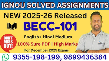 IGNOU BA Economics Honours 2025 | BECC-101 Introductory Microeconomics Solved Assignment | Pass Tips