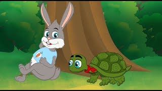 Video thumbnail of "A Lebre e a Tartaruga (O Coelho e a Tartaruga)  Fabula | Desenho animado infantil"