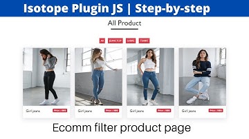 Ecomm filter product page | Isotope Filter & sort magical layouts | Step by Step