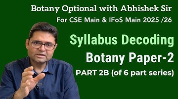 Botany Optional Paper-2 Syllabus Decoding | Botany Optional Strategy for UPSC with Abhishek Sir