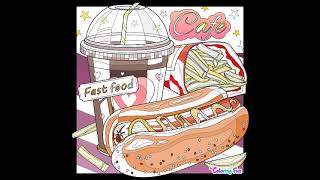 Coloring Fun By Number - Fast Food Cafe Hotdog And French Fries With Soft Drink Pics screenshot 3