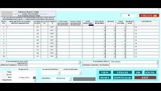 PURCHASE REQUEST SOFTWARE - EXCEL VBA | Sobanan Knowledge Sharing