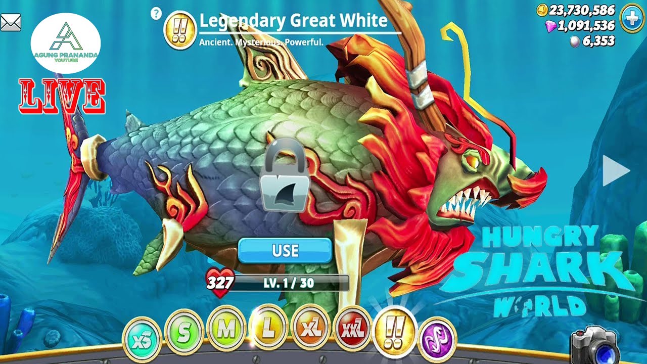 Great legend. Hungry Shark World Legendary great White. Хангри Шарк ворлд Сплеш пассы. Дымок питомец hungry Shark World Splash Pass.. Enormous Legendary Fish.