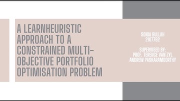 A Learnheuristic Approach to A Constrained Multi-Objective Portfolio Optimisation Problem