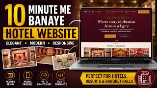🔥 10 MINUTE HOTEL WEBSITE! | HTML CSS JS Project | Modern Responsive Website #hotelwedding #coding