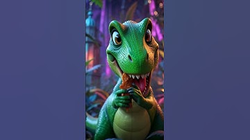 Rumble in the Jungle with T-Rex - Dinosaur Song  #shorts #kidssong #ai #hooplakidz #dinosaur