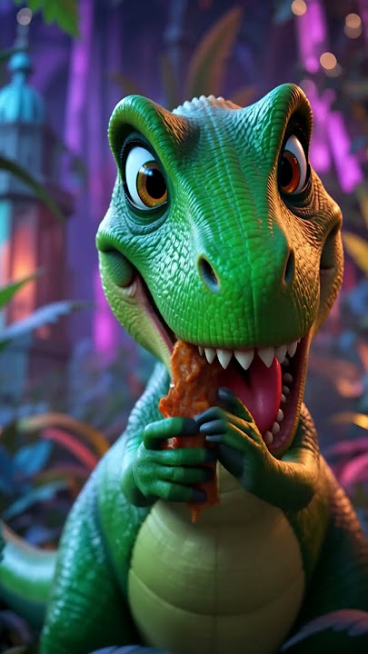 Rumble in the Jungle with T-Rex - Dinosaur Song  #shorts #kidssong #ai #hooplakidz #dinosaur