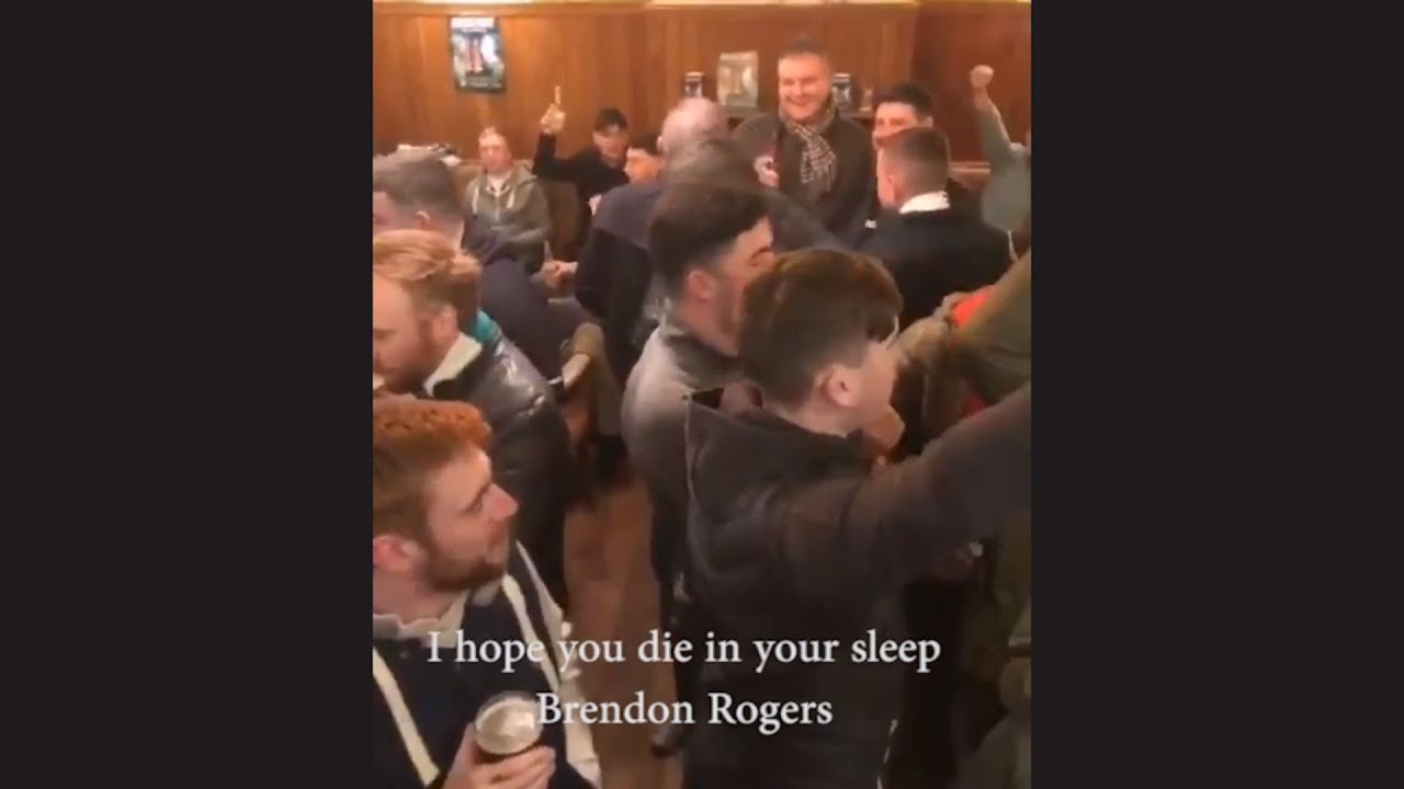 Celtic Fans Sing "I hope you die in your sleep, Brendan Rodgers" - YouTube