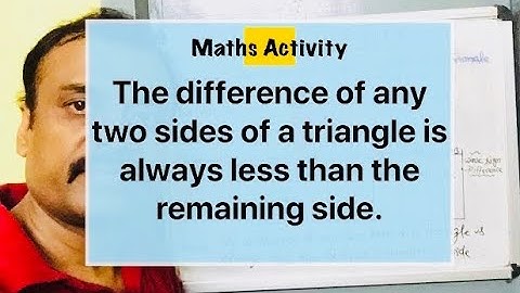Difference of any two sides of a triangle is always less than the third side.