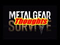 Thoughts on Metal Gear Survive - KidShoryuken