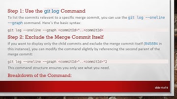 How to Easily List Commits of a Specific Merge-Commit in Git