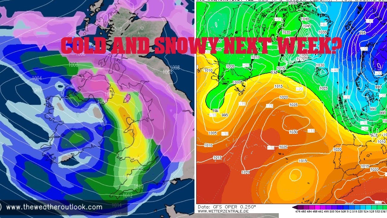 Cold and Heavy Snow next week? Weather for the week ahead - YouTube
