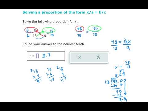 Solving a proportion (ALEKS examples)