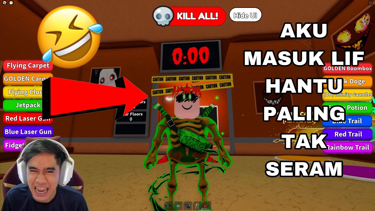 AKU MASUK LIF HANTU PALING TAK SERAM 😂😈