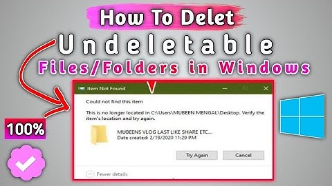 How to delete undeletable folders or files|Remove any folder without software|in urdu/hindi
