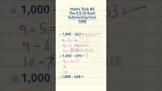 Trick 3: The 9-9-10 Math Trick: Subtract from 1,000 Instantly! 🤯#mathtricks #mathhack #mentalmath