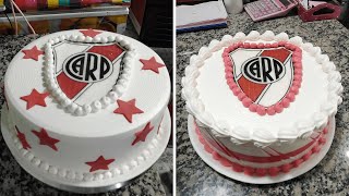 COMO DECORAR UNA TORTA DE RIVER CON CREMA CHANTILLY |HOW TO DECORATE A RIVER CAKE WITH CREAM