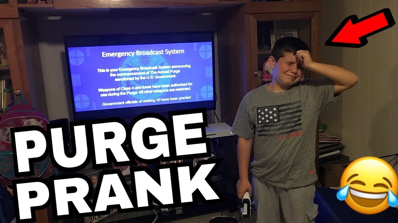 Purge Prank On My Little Brother He Cried Youtube