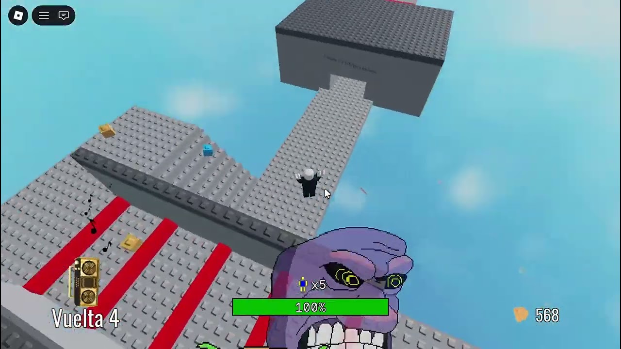 Jugando a Ser perseguido por cosas aleatorias en un obby👀